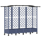 Letto Rialzato con Griglia e Tetto Grigio 203,5 x 40 x 129 cm