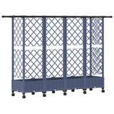 Letto Rialzato con Griglia e Tetto Grigio 202,5 x 40 x 127 cm