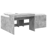 Letto alto per bambini con scrivania Grigio Cemento 90 x 200 cm