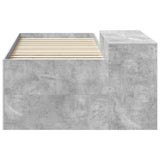Letto alto per bambini con scrivania Grigio Cemento 90 x 200 cm