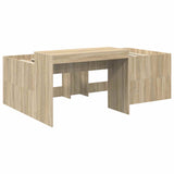 Letto alto per bambini con scrivania Rovere Sonoma