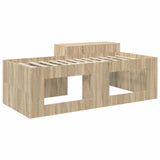 Letto alto per bambini con scrivania Rovere Sonoma