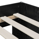 Letto alto per bambini con scrivania Nero Legno ingegnerizzato