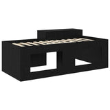 Letto alto per bambini con scrivania Nero Legno ingegnerizzato