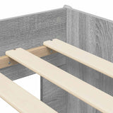 Letto alto per bambini con scrivania Sonoma grigio