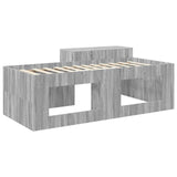 Letto alto per bambini con scrivania Sonoma grigio