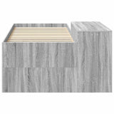 Letto alto per bambini con scrivania Sonoma grigio