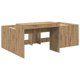 Letto alto per bambini con scrivania Rovere Artigianale