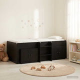Struttura Letto Loft con Mobile 3 pz Nero Legno truciolato