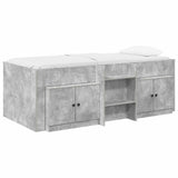 Struttura Letto Loft con Mobile con porta 3 pz Grigio Cemento