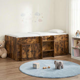 Struttura Letto Loft con Mobile con porta 3 pcs Rovere Fumo