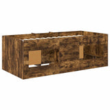 Struttura Letto Loft con Mobile con porta 3 pcs Rovere Fumo