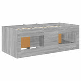 Struttura Letto Loft con Mobile con porta 3 pz Sonoma grigio