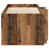Struttura Letto Loft con Mobile con porta 3 pz Legno antico