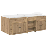Struttura Letto Loft con Mobile 3 pz Rovere Artigianale
