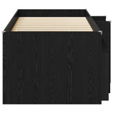Struttura Letto Loft con Armadietto 3 pz Nero Legno truciolato