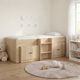 Struttura Letto Loft con Armadietto 3 pz Rovere Sonoma