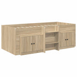 Struttura Letto Loft con Armadietto 3 pz Rovere Sonoma