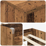 Struttura Letto Loft con Armadietto con porta 3 pz Legno antico
