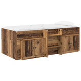 Struttura Letto Loft con Armadietto con porta 3 pz Legno antico