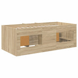 Struttura Letto Loft con Mobile con porta 3 pz Rovere Sonoma