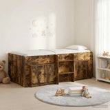 Struttura Letto Loft con Mobile con porta 3 pcs Rovere Fumo