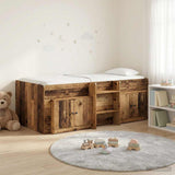 Struttura Letto Loft con Mobile con porta 3 pz Legno antico