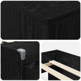 Struttura Letto Loft con Mobile 3 pz Nero Legno truciolato