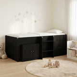 Struttura Letto Loft con Mobile 3 pz Nero Legno truciolato