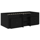 Struttura Letto Loft con Mobile 3 pz Nero Legno truciolato