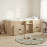 Struttura Letto Loft con Mobile con porta 3 pz Rovere Sonoma