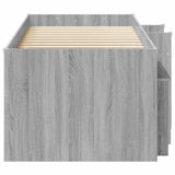 Struttura Letto Loft con Mobile con porta 3 pz Sonoma grigio