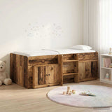 Struttura Letto Loft con Mobile con porta 3 pz Legno antico