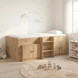 Struttura Letto Loft con Mobile 3 pz Rovere Artigianale
