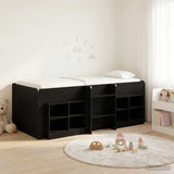 Struttura Letto Loft con Mobile 3 pz Nero Legno truciolato