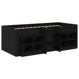 Struttura Letto Loft con Mobile 3 pz Nero Legno truciolato