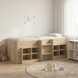 Struttura Letto Loft con Mobile 3 pz Rovere Sonoma
