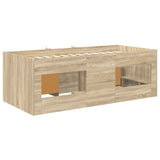 Struttura Letto Loft con Mobile 3 pz Rovere Sonoma