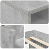 Struttura Letto Loft con Mobile 3 pz Grigio Cemento