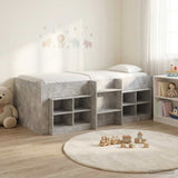 Struttura Letto Loft con Mobile 3 pz Grigio Cemento