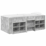 Struttura Letto Loft con Mobile 3 pz Grigio Cemento