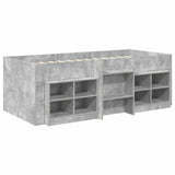 Struttura Letto Loft con Mobile 3 pz Grigio Cemento