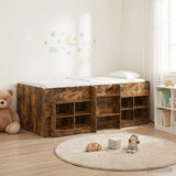 Struttura Letto Loft con Mobile 3 pz Rovere Fumo