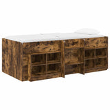 Struttura Letto Loft con Mobile 3 pz Rovere Fumo