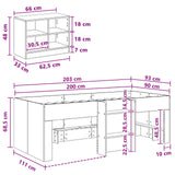 Struttura Letto Loft con Mobile 3 pz Sonoma grigio
