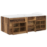 Struttura Letto Loft con Mobile 3 pz Legno antico