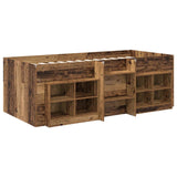 Struttura Letto Loft con Mobile 3 pz Legno antico
