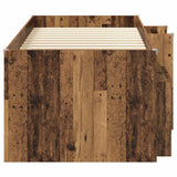 Struttura Letto Loft con Mobile 3 pz Legno antico