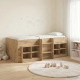 Struttura Letto Loft con Mobile 3 pz Rovere Artigianale
