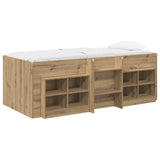 Struttura Letto Loft con Mobile 3 pz Rovere Artigianale